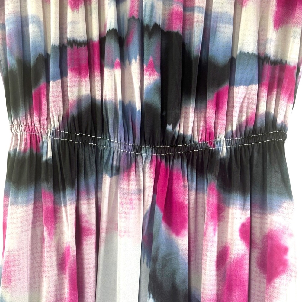 Soft Surroundings "Abelia" Midi Dress Women's S Watercolor Print Abstract Boho - Picture 5 of 10